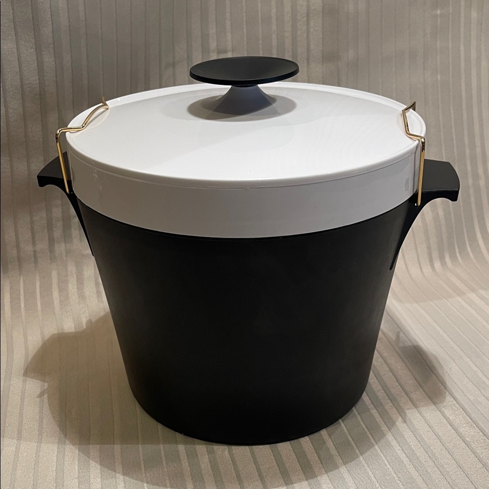 MCM Vintage Black and White Ice Bucket